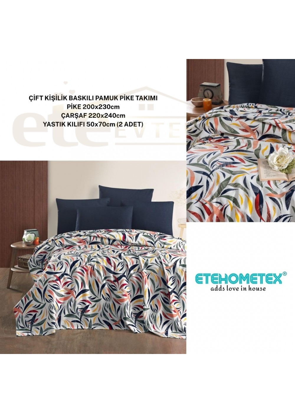 ETEHOMETEX ÇİFT KİŞİLİK BASKILI PAMUK PİKE TAKIMI GÖKKUŞAĞI V2 8696474231924 ETEHOMETEX ÇİFT KİŞİLİK BASKILI PAMUK PİKE TAKIMI GÖKKUŞAĞI V2 8696474231924